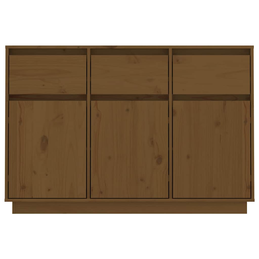 Sideboard Honey Brown 111x36x75 cm Solid Wood Pine