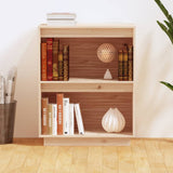 Console Cabinet 60x34x75 cm Solid Wood Pine - Side View