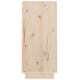 Console Cabinet 60x34x75 cm Solid Wood Pine - Rear View