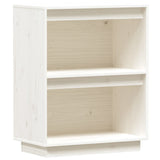 Console Cabinet White 60x34x75 cm Solid Wood Pine - Front View