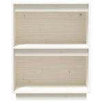 Console Cabinet White 60x34x75 cm Solid Wood Pine