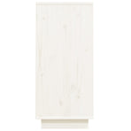 Console Cabinet White 60x34x75 cm Solid Wood Pine