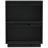 Console Cabinet Black 60x34x75 cm Solid Wood Pine - 45-Degree Angle