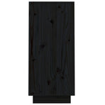 Console Cabinet Black 60x34x75 cm Solid Wood Pine