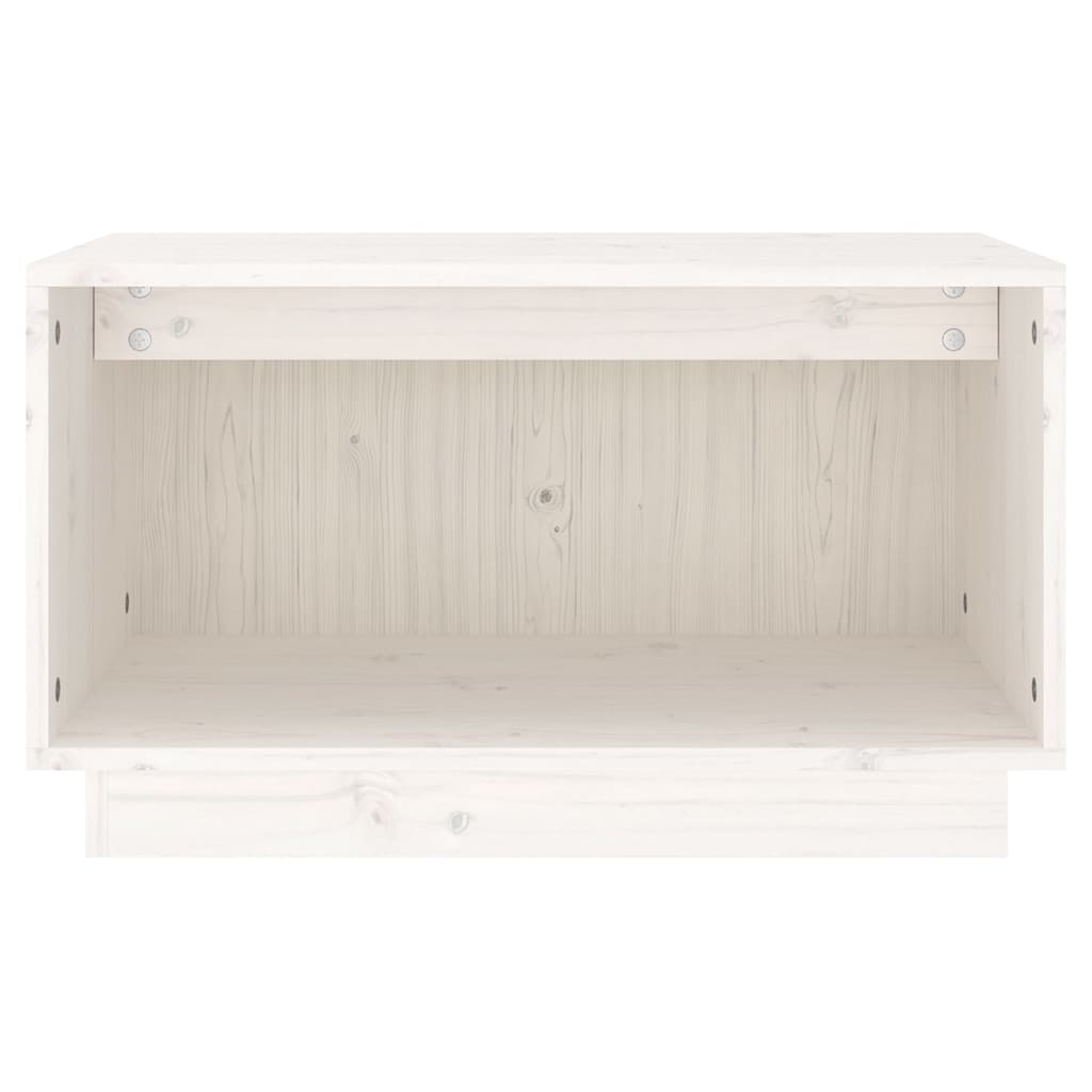 TV Cabinet White 60x35x35 cm Solid Wood Pine