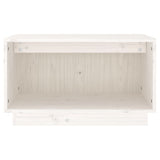 TV Cabinet White 60x35x35 cm Solid Wood Pine