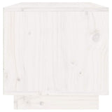 TV Cabinet White 60x35x35 cm Solid Wood Pine