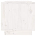 TV Cabinet White 60x35x35 cm Solid Wood Pine