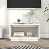 TV Cabinet White 60x35x35 cm Solid Wood Pine