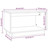 TV Cabinet Honey Brown 60x35x35 cm Solid Wood Pine