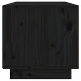 TV Cabinet Black 60x35x35 cm Solid Wood Pine - Top-Down View