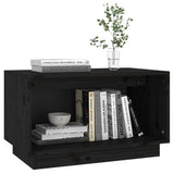 TV Cabinet Black 60x35x35 cm Solid Wood Pine - 45-Degree Angle