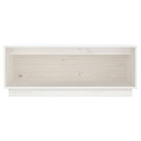 TV Cabinet White 90x35x35 cm Solid Wood Pine