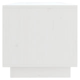 TV Cabinet White 90x35x35 cm Solid Wood Pine