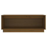 TV Cabinet Honey Brown 90x35x35 cm Solid Wood Pine - Side View