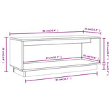 TV Cabinet Honey Brown 90x35x35 cm Solid Wood Pine - Extra Image