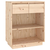 Console Cabinet 60x34x75 cm Solid Wood Pine - Front View