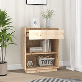 Console Cabinet 60x34x75 cm Solid Wood Pine - Side View
