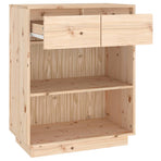 Console Cabinet 60x34x75 cm Solid Wood Pine
