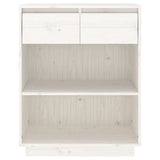 Console Cabinet White 60x34x75 cm Solid Wood Pine