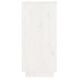 Console Cabinet White 60x34x75 cm Solid Wood Pine