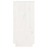 Console Cabinet White 60x34x75 cm Solid Wood Pine - Close-Up Angle