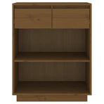 Console Cabinet Honey Brown 60x34x75 cm Solid Wood Pine