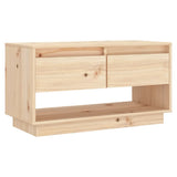 TV Cabinet 74x34x40 cm Solid Wood Pine - Front View