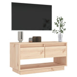 TV Cabinet 74x34x40 cm Solid Wood Pine - Close-Up Angle