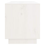 TV Cabinet White 74x34x40 cm Solid Wood Pine