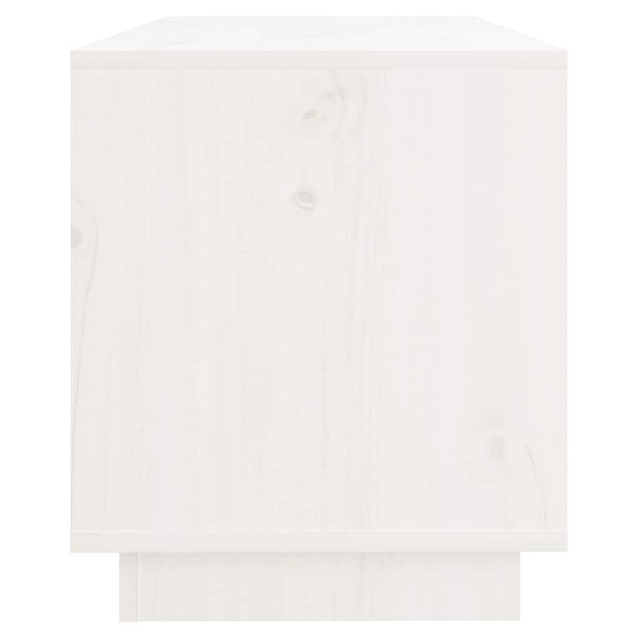 TV Cabinet White 74x34x40 cm Solid Wood Pine