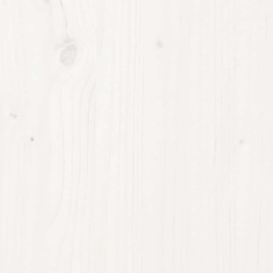 TV Cabinet White 74x34x40 cm Solid Wood Pine