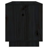 TV Cabinet Black 74x34x40 cm Solid Wood Pine