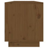 TV Cabinet Honey Brown 110.5x34x40 cm Solid Wood Pine - 45-Degree Angle