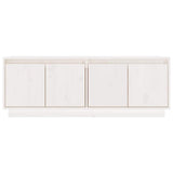 TV Cabinet White 110x34x40 cm Solid Wood Pine - 45-Degree Angle