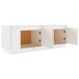 TV Cabinet White 110x34x40 cm Solid Wood Pine