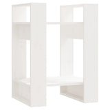 Book Cabinet/Room Divider White 41x35x57 cm Solid Wood Pine - Front View