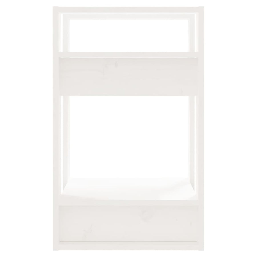 Book Cabinet/Room Divider White 41x35x57 cm Solid Wood Pine