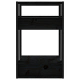 Book Cabinet/Room Divider Black 41x35x57 cm Solid Wood Pine