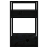 Book Cabinet/Room Divider Black 41x35x57 cm Solid Wood Pine - Top-Down View