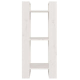 Book Cabinet/Room Divider White 41x35x91 cm Solid Wood Pine - Side View