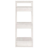 Book Cabinet/Room Divider White 41x35x91 cm Solid Wood Pine