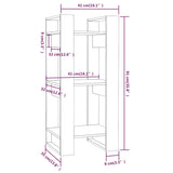 Book Cabinet/Room Divider Honey Brown 41x35x91 cm Solid Wood - Low Angle