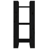 Book Cabinet/Room Divider Black 41x35x91 cm Solid Wood Pine - Side View