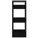 Book Cabinet/Room Divider Black 41x35x91 cm Solid Wood Pine - Top-Down View