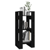 Book Cabinet/Room Divider Black 41x35x91 cm Solid Wood Pine - 45-Degree Angle
