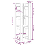 Book Cabinet/Room Divider 41x35x125 cm Solid Wood Pine