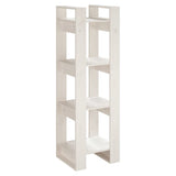 Book Cabinet/Room Divider White 41x35x125 cm Solid Wood Pine - Front View