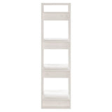 Book Cabinet/Room Divider White 41x35x125 cm Solid Wood Pine