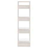 Book Cabinet/Room Divider White 41x35x125 cm Solid Wood Pine - Top-Down View